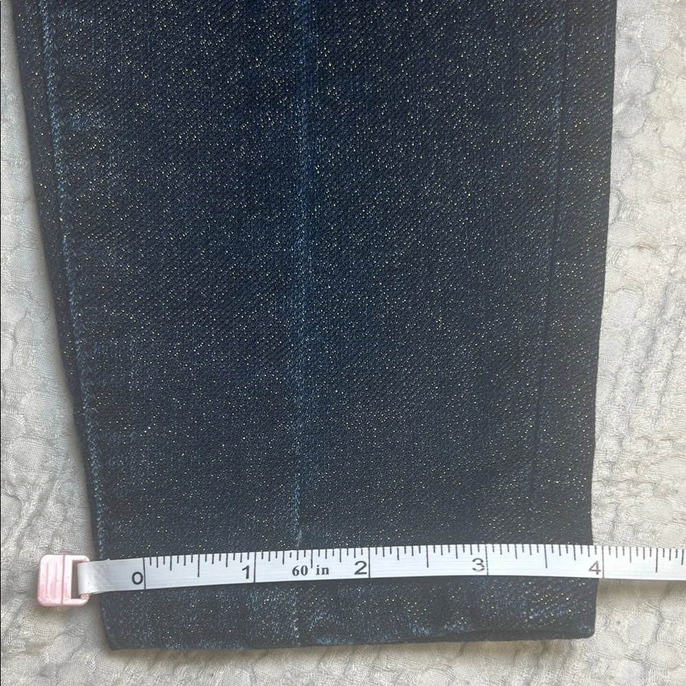 Pilcro high rise denim sparkly fabric denim leggings size 26